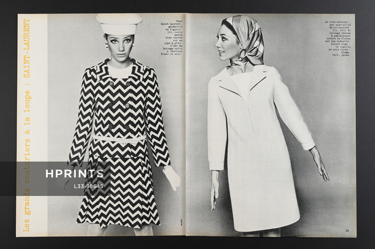 Saint Laurent 1966 Marisa Berenson, Photos Duffy, 4 pages