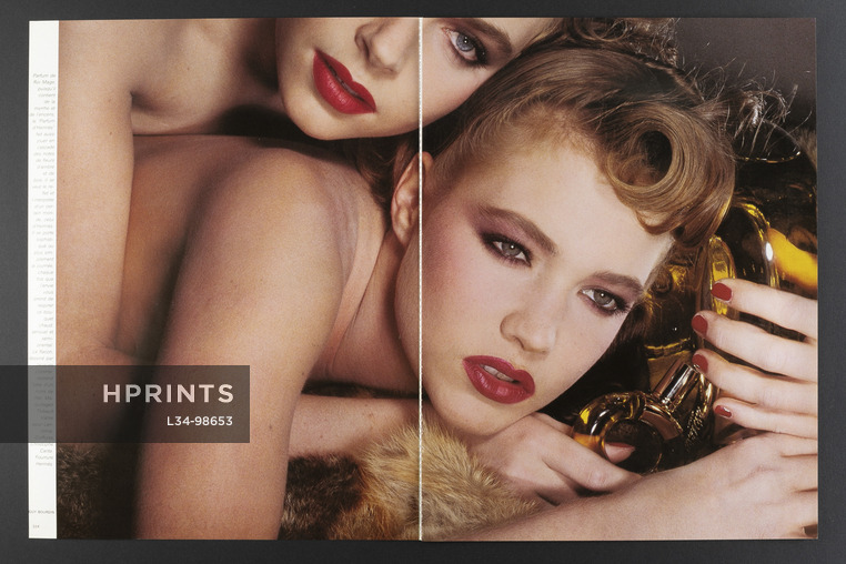 Photos Guy Bourdin 1984 Fashion Photography, Parfum Hermès, Maquillage Lancôme, 5 pages