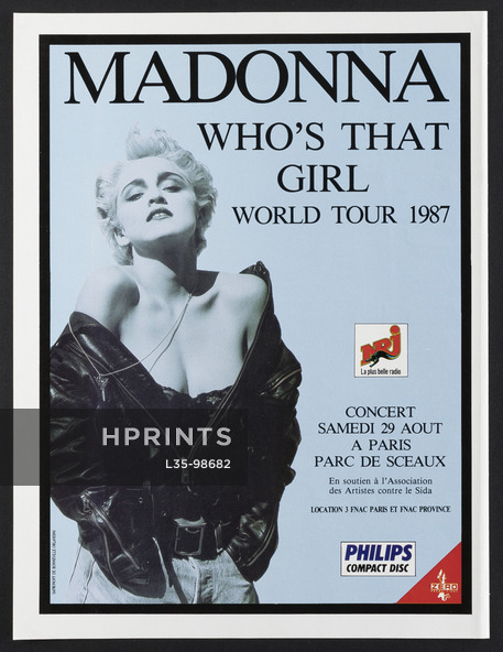 Madonna — Who's That Girl 1987 World Tour Ad Paris