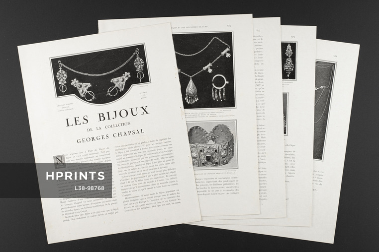 Les Bijoux de la Collection Georges Chapsal, 1922 - Musée Galliéra, Text by Henri Clouzot, 8 pages