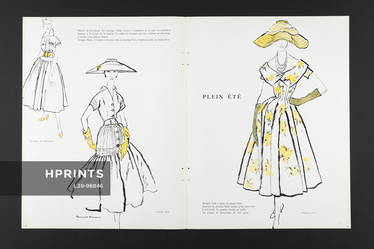 Plein été, 1954 - Givenchy, Jacques Heim, Jacques Fath, Summer Dresses