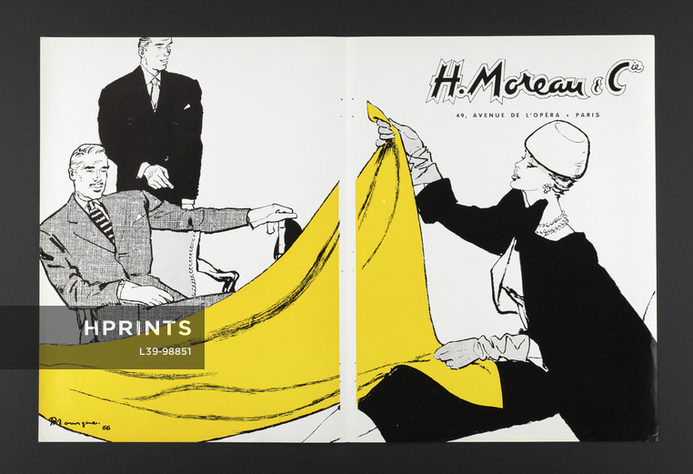 H. Moreau & Cie 1956 Pierre Mourgue, Fabric