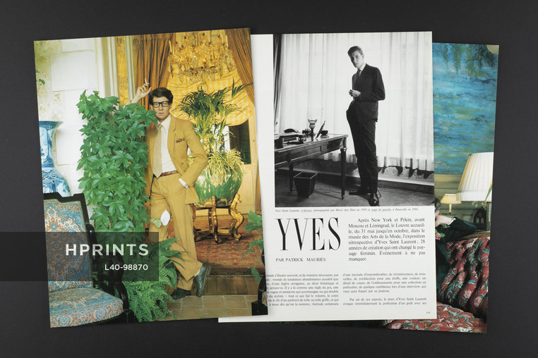 Yves, 1986 - Artist's Career, Portraits, Yves Saint Laurent by Horst, Snowdon..., Text by Patrick Mauriès, 4 pages