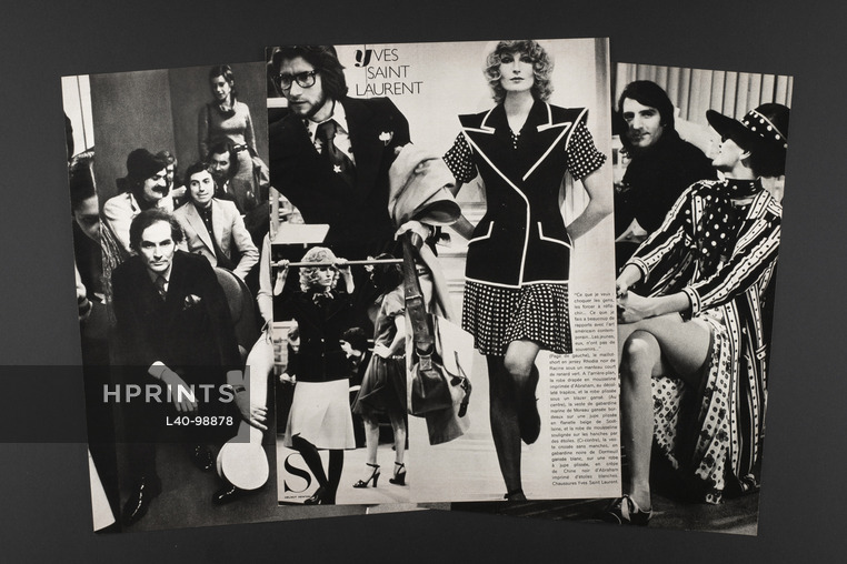Yves Saint Laurent, Ungaro, Pierre Cardin 1971 Photos Helmut Newton, 3 pages