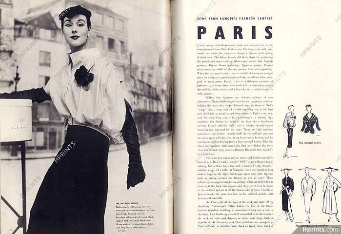 British Vogue March 1953 Paris and London Collections, 200 pages