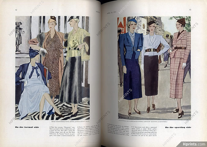 Vogue USA 1933 April 15th New York Fashions, Ruth Grafstrom,