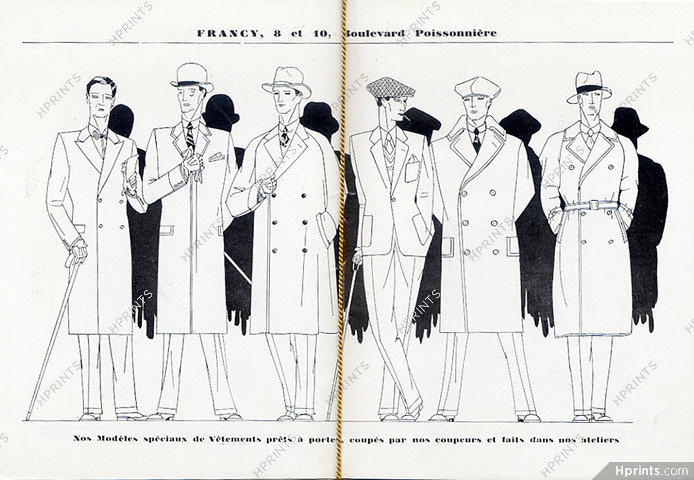 Francy (Men's Clothing) 1929 Catalog, Marc-Luc, Art Deco Style