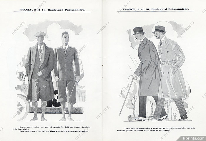 Francy (Men's Clothing) 1929 Catalog, Marc-Luc, Art Deco Style