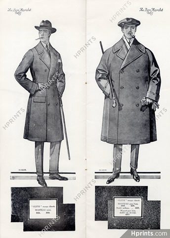 Au Bon Marché (Department Store) 1925 Catalog, Men's Clothing,