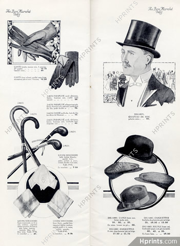 Au Bon Marché (Department Store) 1925 Catalog, Men's Clothing