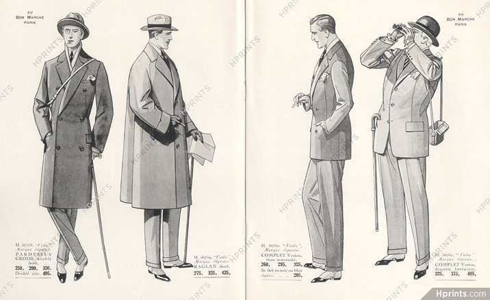 Au Bon Marché (Catalog Men's Clothing) 1926 Costumes for