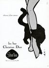 Christian Dior (Lingerie) 1960 "Sweetness of a caress..." Stockings, Cat, René Gruau