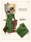 Perlene 1945 René Gruau, Valtiss, Green Dress