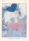 Le Papillon amoureux de la Rose, 1916 - George Barbier The Rose and the Butterfly, Nude Angel