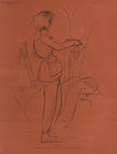 Hermès (Couture) 1945 Costume de Ski, René Gruau