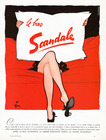 Scandale (Hosiery, Stockings) 1952 René Gruau