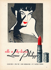 Louis Philippe (Cosmetics) 1951 René Gruau, Lipstick
