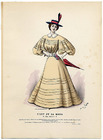 L'Art et la Mode 1895 N°30 Colored engraving by Marie de Solar, Jean Portalez, Circus