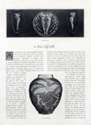 Lalique, 1923 - Crystal Pendentifs, Vase Archers...