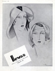 Lewis (Millinery) 1930 Hats, Art Deco Style, Paul Valentin