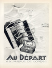 Au Départ 1928 Toiletries Bag, Lithograph PAN P.Poiret, Yan Dyl