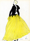 Robert Piguet 1949 René Gruau, Evening Gown