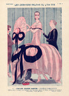 Armand Vallée 1926 "Les derniers salons ou l'on ose" Modèle parachute, Jeanne Lanvin Caricature, Fitting