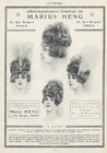 Marius Heng (Hairstyle) 1913 Hairpieces, Postiches, Wig, A. Ehrmann