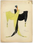 Denise Charleville 1925 Original Fashion Drawing, "Salon de la Mode par les Artistes", Art deco