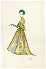 Serge Matta 1950s Original Fashion Drawing