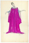 Serge Matta 1950s Original Fashion Drawing