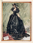 Marcelle Alix 1945 Evening Gown, René Gruau