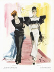 Maggy Rouff & Balenciaga 1945 René Gruau, Evening Gown