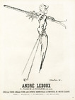 André Ledoux 1945 J.C.Haramboure, Fashion Illustration, Skiing