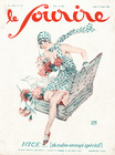 Leonnec 1929 Attractive Girl, Flower Nice
