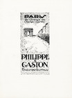 Philippe et Gaston (Couture) 1924 Label, Arc De Triomphe, Address: 120 Avenue des Champs-Elysées