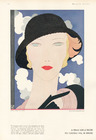 Suzanne Talbot (Millinery) 1931 Reynaldo Luza, Black Horsehair, Straw and a tricot