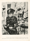 Maria Guy 1934 Blue Felt Tricorne, Marcel Rochas Dress, René Bouët-Willaumez