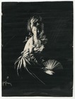 René Gruau 1953 "Elégante à l’éventail", Original Fashion Drawing, Gouache
