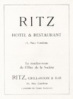 Hotel Ritz Paris (Hotel & Restaurant) 1923 Place Vendôme