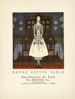 Mercier Frères 1921 "Notre petite table" Pierre Brissaud, la Gazette du Bon Ton