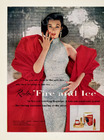 Revlon (Cosmetics) 1952 Fire and Ice Lipstick, Nail Enamel, Photo Richard Avedon