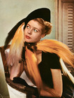 Rose Valois 1947 Paradis aux tons de flamme, toque noire, Photo Pottier