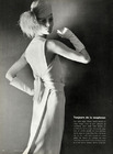 Pierre Cardin 1962 Crêpe beige, Orlon et soie Ducharne, Casaque, Gants Hermès, Photo Pottier