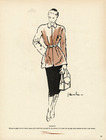 Hermès (Couture) 1947 Blouson en piqué "cotes de Cheval" Jaune paille, Haramboure