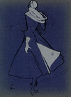 Copeland 1950 Evening Dress, René Gruau