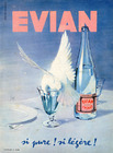 Evian 1957 Si pure ! si légère ! Diaz