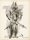 Christian Bérard 1949 Maquette pour L'Archange de Sodome et Gomorrhe Theatre Costume