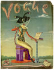 Vogue Cover Mai-Juin 1947 Giulio Coltellacci, Hermès, Annie Beaumel, Surrealism, Eiffel Tower