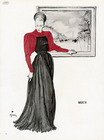 Worth 1945 Evening Gown René Gruau